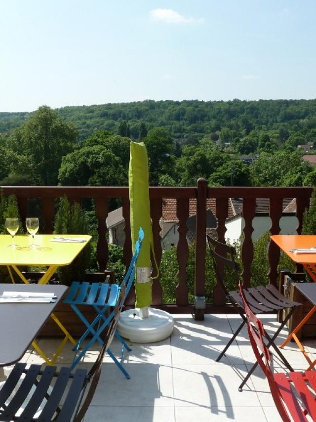 Terrasse panoramique de la librairie restaurant Millefeuille