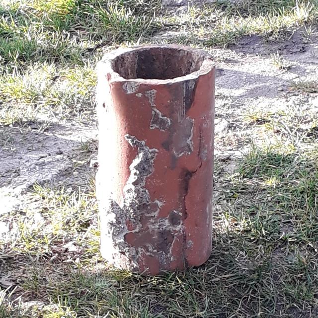 Drain déterré à la ferme Trubuil