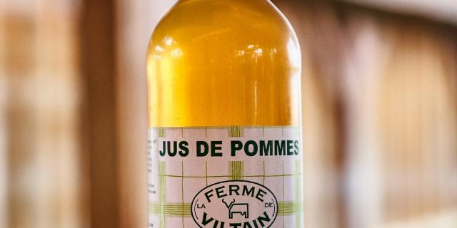 Jus de pomme en bouteille - Ferme de Viltain - Produits locaux - Plateau de Saclay